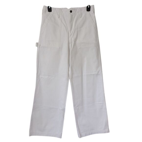J. Crew Point Sur Wide Leg Carpenter Jeans Womens 26 White NWT $228‎ CC652 - Picture 1 of 7